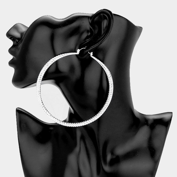 Oversize 14K Gold Filled Statement Hoop Earrings - Picture 2 of 6